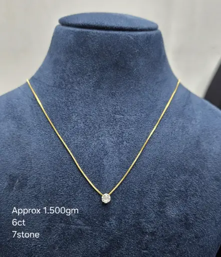 18 ct chain with diamond pendent